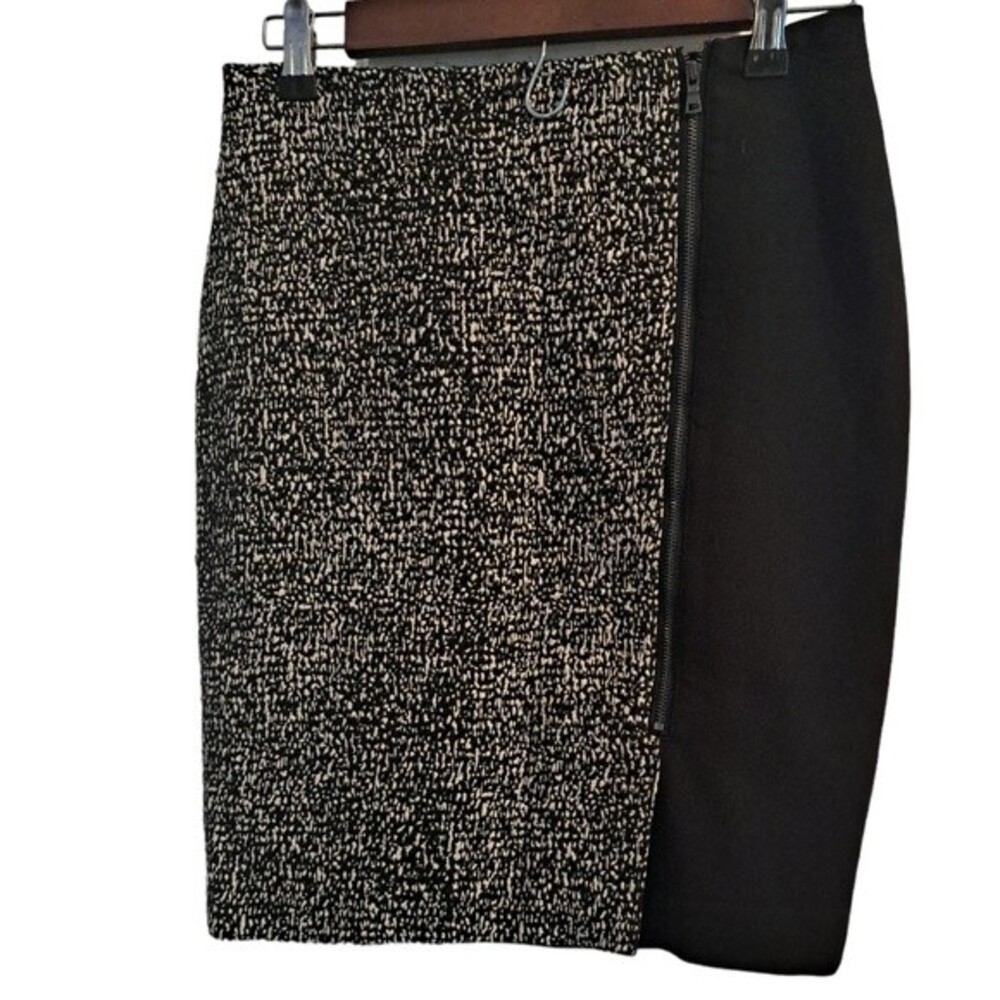 Ann Taylor Skirt Tweeted Black Pencil Skirt Women Size 2p